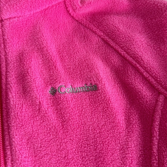 Columbia pink fleece zip up jacket sweater - Picture 3 of 7